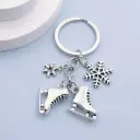 Ice Skates Zinc Alloy Keychain